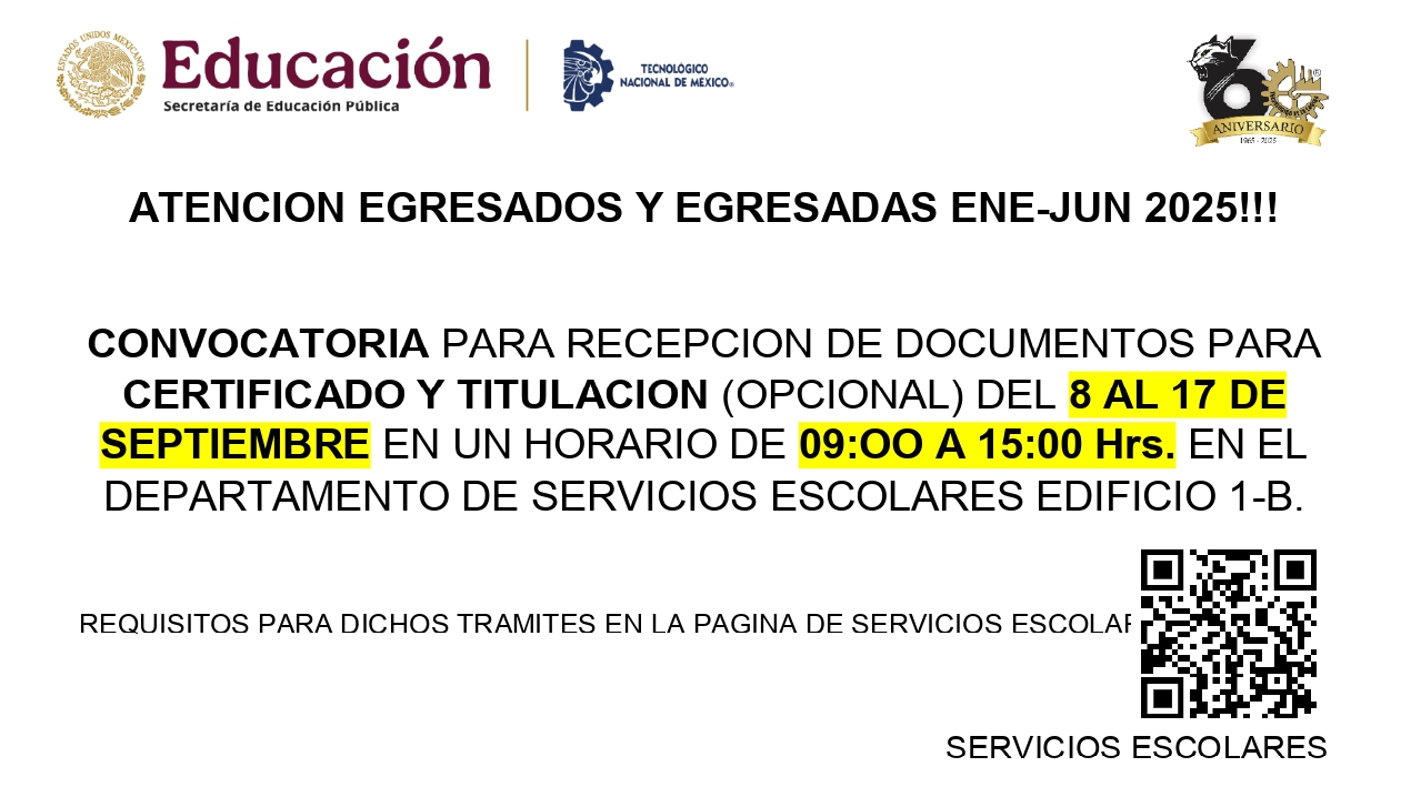 ATENCION EGRESADOS Y EGRESADAS ENERO JUNIO 2025.
